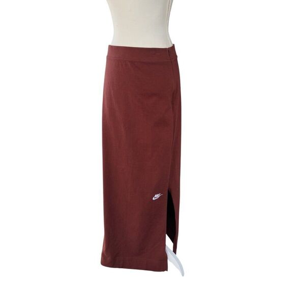 Nike Sportswear Jersey Maxi Skirt In Dark Pony Brown Size Medium